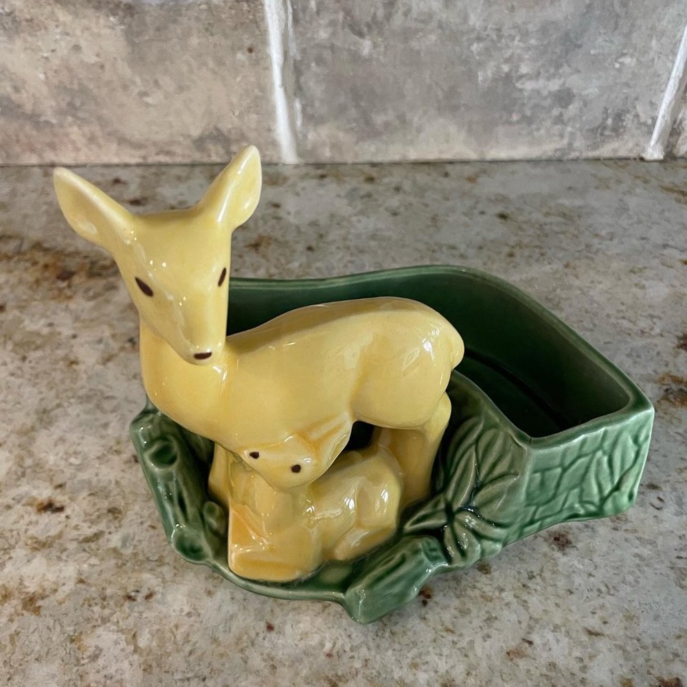 ANTIQUE DEER PLANTER